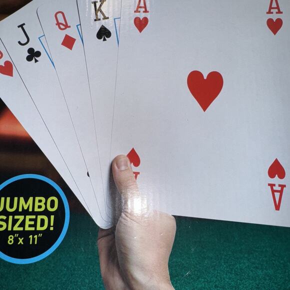 8.5 X 11 Jumbo Playing Cards Super Big Giant Game Card Deck Oversize Huge Poker - Picture 3 of 10